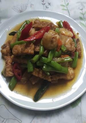 Foto resep Tumis buncis udang