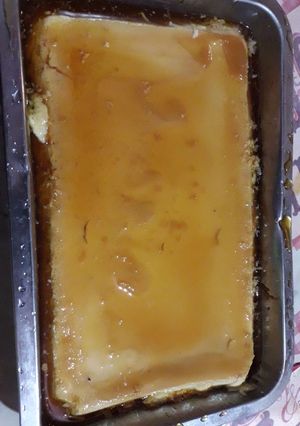 Una foto de Flan sencillo