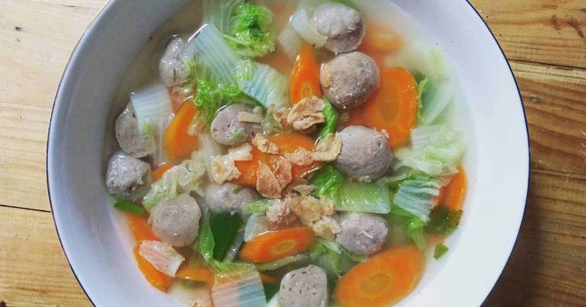 Resep Sup Bakso Wortel Sawi Putih Oleh Elika Dapoerkuesalamah Cookpad