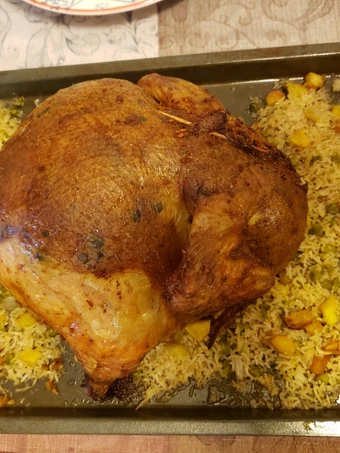 Easy Way Make Recipe Chicken stuffed with rice, potatoes and green peas that is Really Delicious, Perfect}