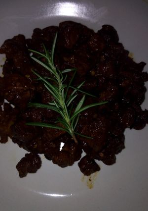 A picture of Pork wet fry. #authormarathon.