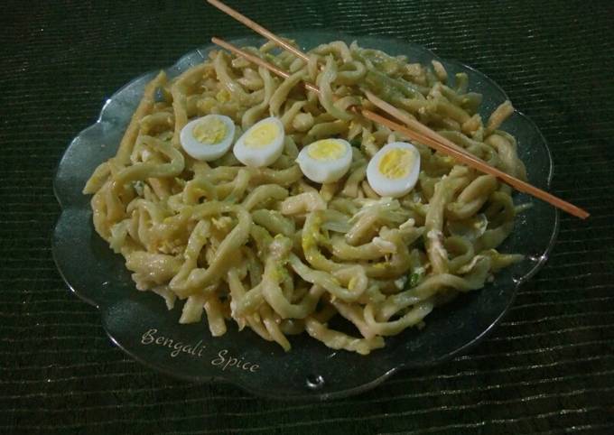 Recipe of Speedy Home Made Chinese Egg Noodles 🍝