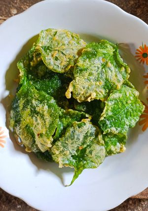 Foto resep Peyek Bayam