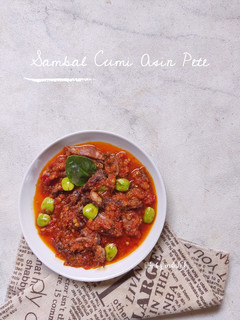 Foto resep Sambal Cumi Asin Pete