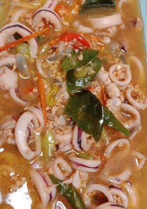 Foto resep Cumi pedas manis segar