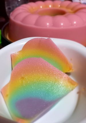 Foto resep Puding Roti Pelangi