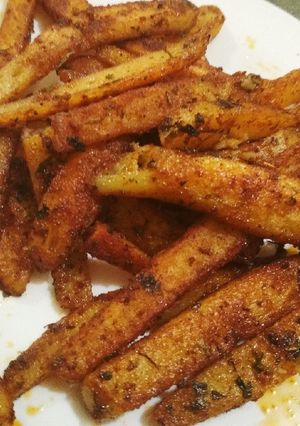 A picture of Ghee roasted Chilli potato.