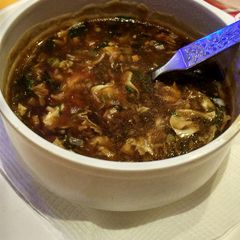 A picture of Chicken Manchow soup.