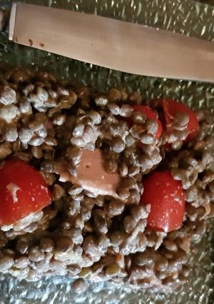 Une photo de Salade de lentilles cervelas