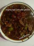 Daging Sapi Cah Cabe Gendot