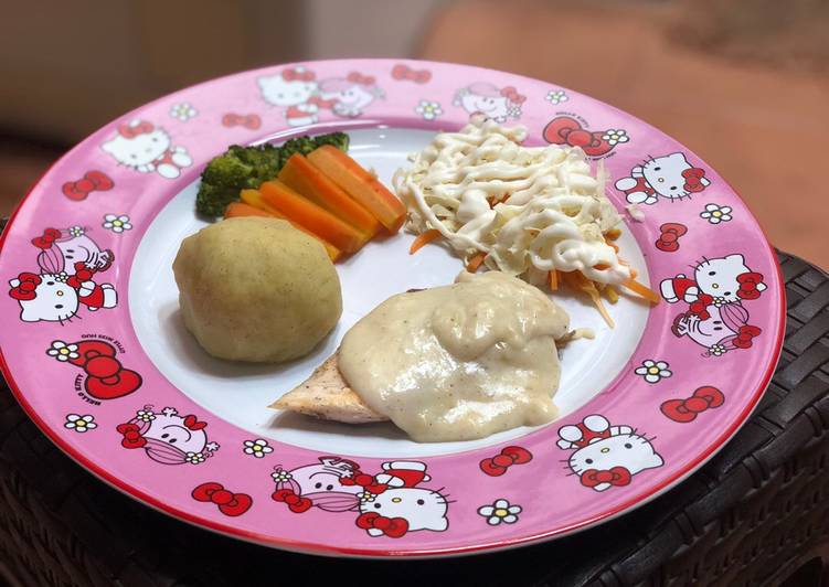 Resep Grilled Chicken with Creamy Sauce Anti Gagal