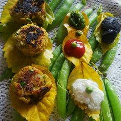 A picture of Smoky pea kebab.