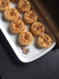Linzerkoszorú teasütemény recept fotója