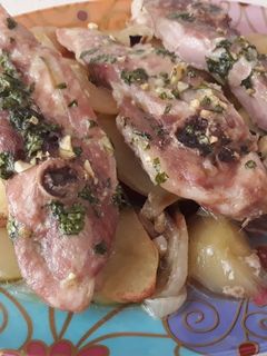 Una foto de Chuletas de pavo al horno