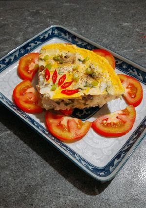 Hình của món Trứng hấp nấm.
