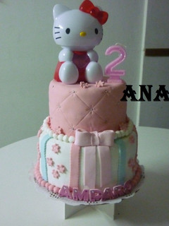 Una foto de Torta Hello Kitty cumpleaños Amparo