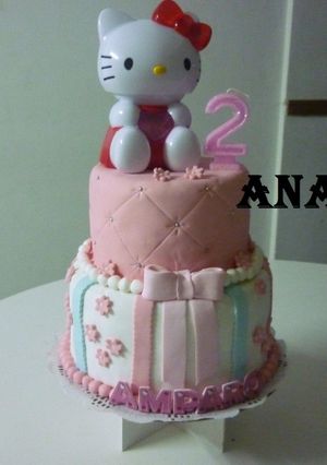 Una foto de Torta Hello Kitty cumpleaños Amparo