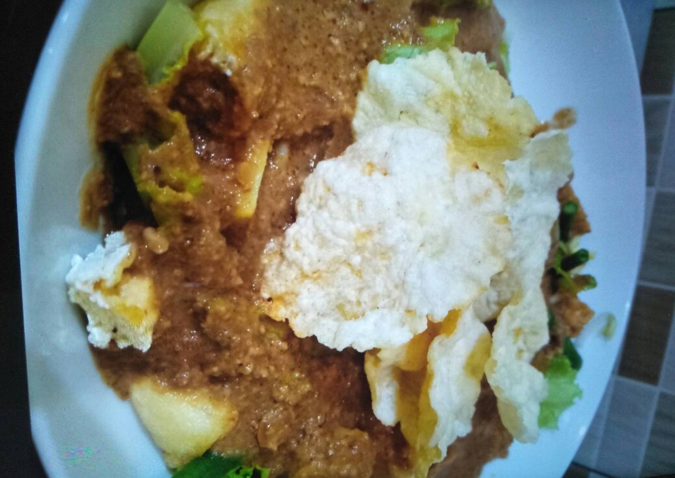 Resep sayur gado2 bumbu kacang