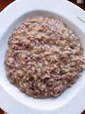 Risotto con radicchio, zola e noci