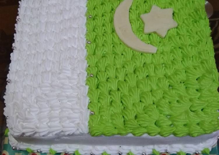 How to Make Quick Pakistan Flag Cake 🎂