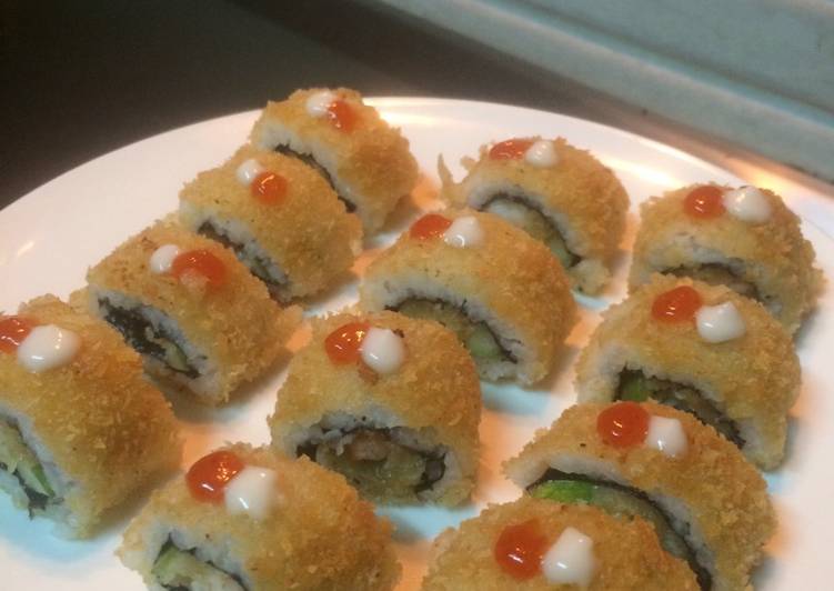 Resep Deep Fried Sushi Roll Home Made Yang Enak