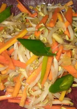 Foto resep Cah toge wortel