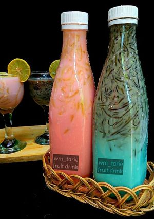 Foto resep Es susu buah