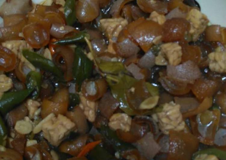 Easiest Way to Prepare Tasty Kikil Tempe Kecap Cabai Hijau
