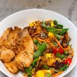 Tilapia con ensalada de mango 🥭 y quinoa