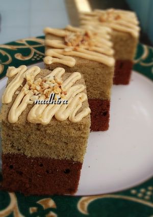 Foto resep Bolu lapis krim kacang