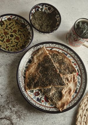 صورة لوصفة مناقيش زعتر سريعة