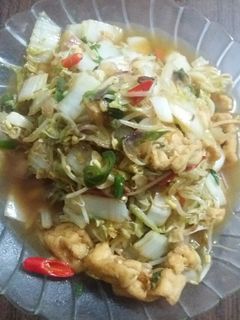 Foto resep Tumis SAPUHU (sawi putih tahu) Lombok ijo besar