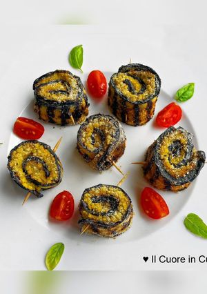 Foto di Rotolini di zucchina al miglio e zafferano