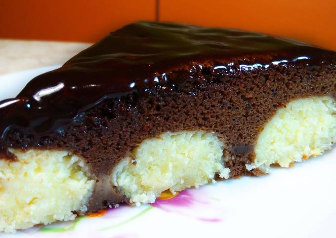 Шоколадный пирог с творожными шариками рецепт с фото пошагово