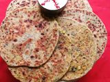સફેદ મકાઈ ના સ્ટફ પરાઠા