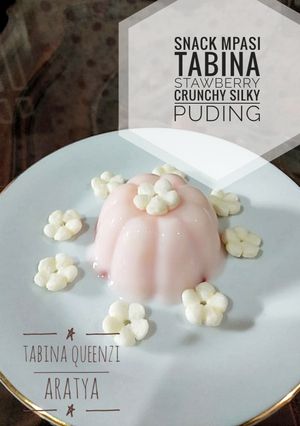 Foto resep Snack mpasi stawberry crunchy silky puding