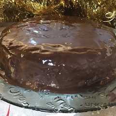 Una foto de Tarta de magdalenas con flan