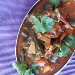 Bhindi masala A picture of Bhindi masala.