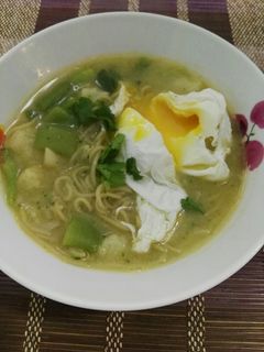Una foto de Sopa de miso vegetariana