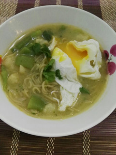 Una foto de Sopa de miso vegetariana