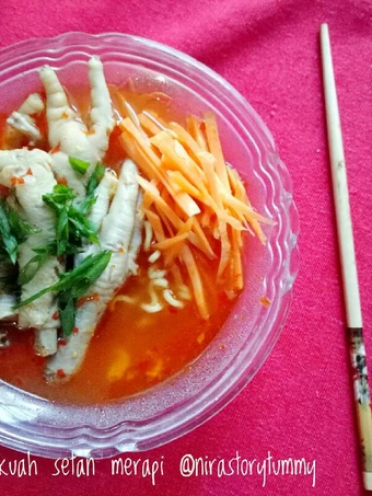 Cara Gampang Menyiapkan Resep Ceker midun kuah setan merapi yang Lezat Sekali Anti Ribet, Menggugah Selera