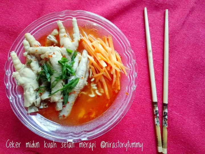 Cara Gampang Membuat Resep Ceker midun kuah setan merapi yang  Bikin Ketagihan Anti Ribet, Mantap Sekali