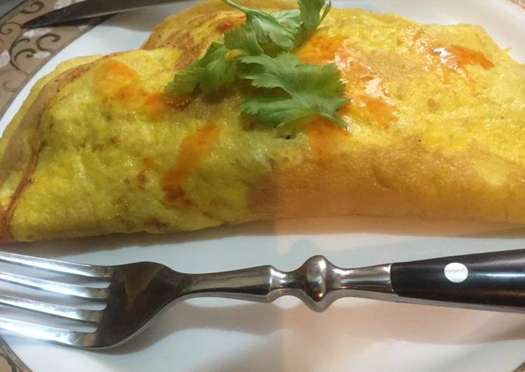 Chicken cheese omelette