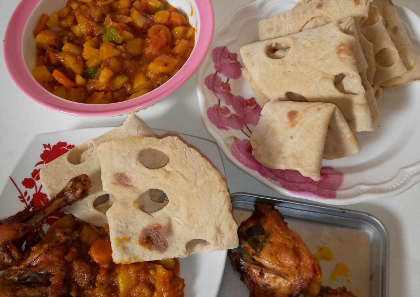 Sudan kubza & fried chicken