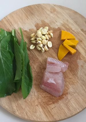 Hình của món Cháo cá basa rau cải bí đỏ hạt sen cho bé (ăn dặm).