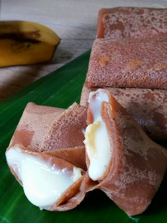 Cara Buat Dadar Gulung Cokelat isi Pisang dan vLa vaniLa Menu Enak Dan Mudah Dibuat
