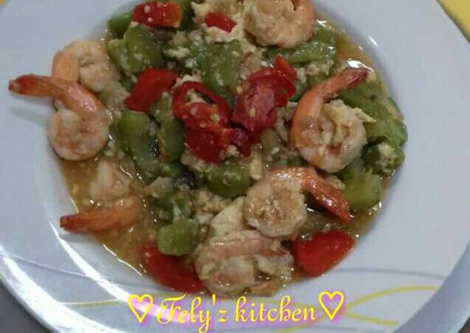 Anti Ribet, Bikin Pare cah udang telur Anti Gagal