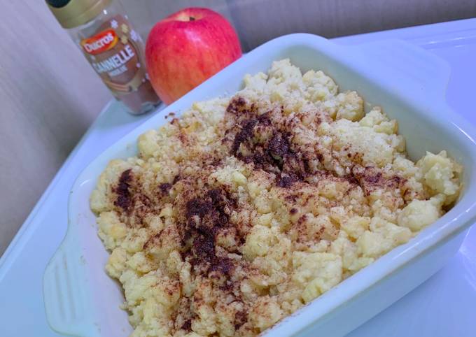 Crumble aux pommes et cannelle 🍎