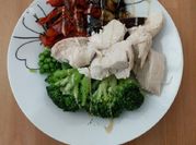A picture of boiled chicken breast