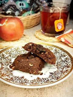 Foto resep Dark Chocolate Coffee Cookies With Oat